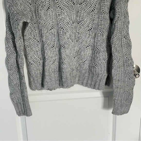 J Crew Pointelle Cable Knit Alpaca Blend Oversized Sweater - 29369 - Picture 6 of 12